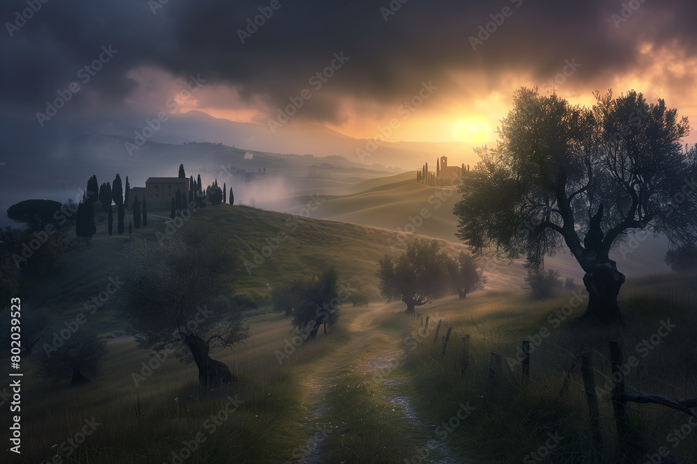 Obraz premium A fairytale landscape full of harmony and beauty.