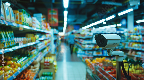 CCTV Observation camera in a supermarket 