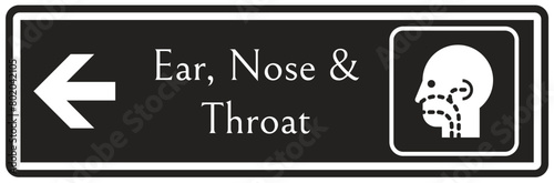 Ear, nose and throat ENT clinic sign