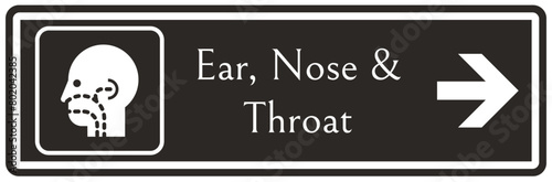 Ear, nose and throat ENT clinic sign