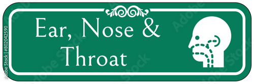 Ear, nose and throat ENT clinic sign