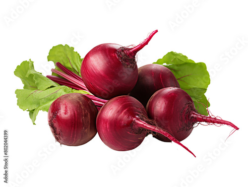 a group of beets with leaves