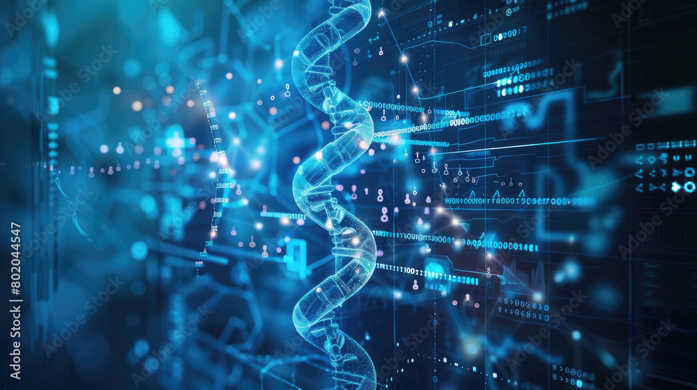 Obraz premium Futuristic Medical and Scientific Innovations Background
