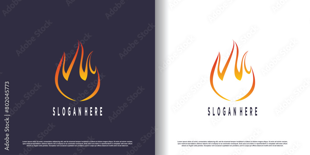 Fire logo design with creative abstract concept Premium Vector Fire logo design with creative abstract concept Premium Vector