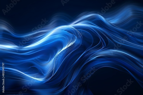 Captivating Abstract Fluid Curves and Blurs of Ethereal Digital Energy
