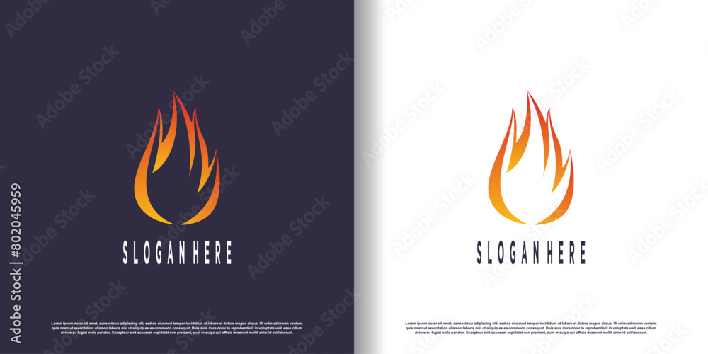 Fire logo design with creative abstract concept Premium Vector Fire logo design with creative abstract concept Premium Vector