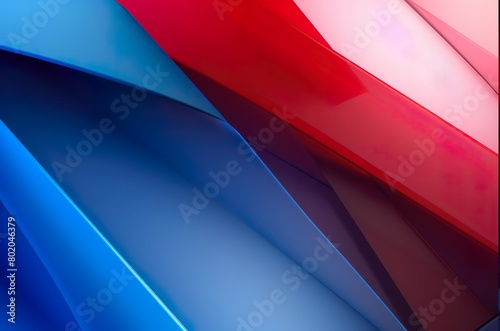 Abstract 3d blue and red background. Generative AI 