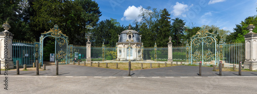 Entrance to Bagatelle Park. It is located in Boulogne-Billancourt near Paris, France