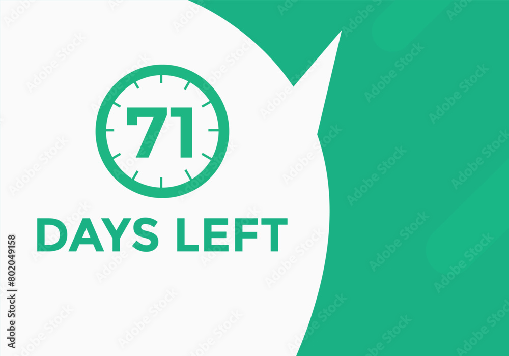 71 days to go countdown template. 71 day Countdown left days banner design. 71 Days left countdown timer
71 days to go countdown template. 71 day Countdown left days banner design. 71 Days left countdown timer