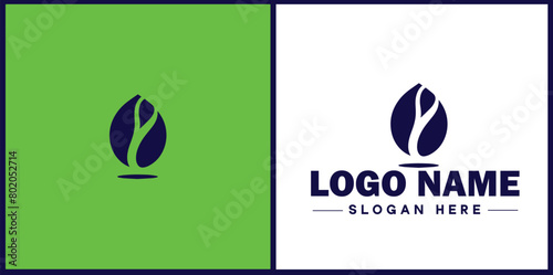 coffee bean icon logo Hot coffee shop Cafe food court store modern flat business vector logo