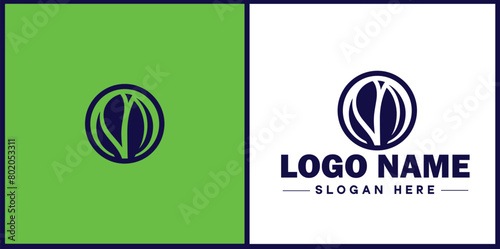 coffee bean icon logo Hot coffee shop Cafe food court store modern flat business vector logo