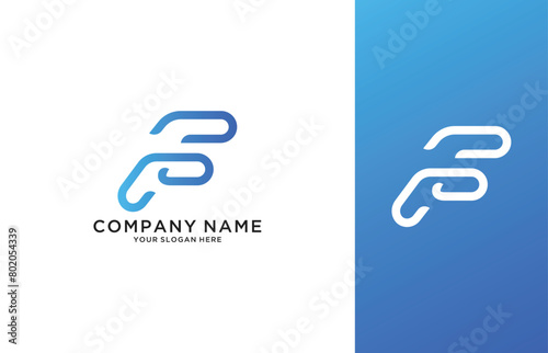 letter F vector artwork featuring the in the form of an F Logo, suitable for businesses whose names start with the letter F-free download 