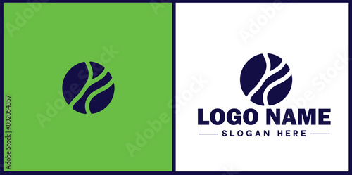 coffee bean icon logo Hot coffee shop Cafe food court store modern flat business vector logo