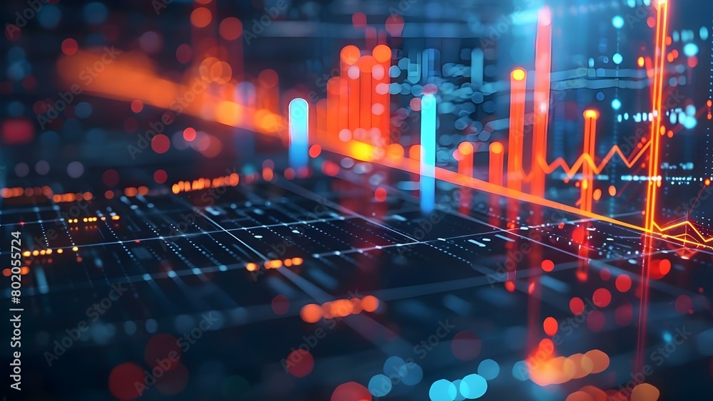 Dynamic data visualization charts and graphs for futuristic ecommerce ...
