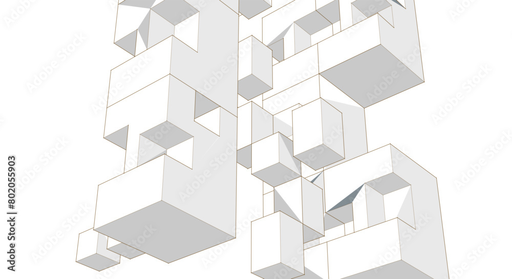 abstract modular architecture 3d rendering abstract modular architecture 3d rendering