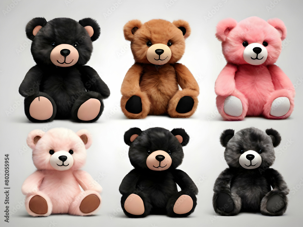 set of teddy bears isolated on white. bear, teddy, toy, animal, cartoon, baby, isolated, teddy bear, vector, animals, object, bears,Ai generated set of teddy bears isolated on white. bear, teddy, toy, animal, cartoon, baby, isolated, teddy bear, vector, animals, object, bears,Ai generated