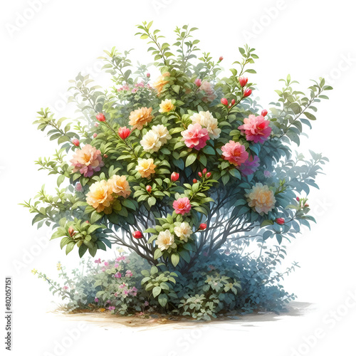christmas tree with flowers