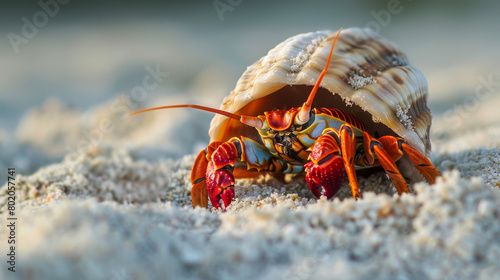 Hermit Crab Emerges From Shell