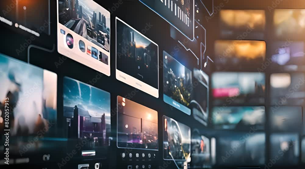 Unleashing the Power of Connectivity: VFX Animated Background of Virtual Social Media Reality in the Interconnected Worldwide Web
