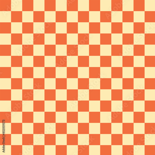 Aesthetics cute retro groovy checkerboard, gingham, plaid, checkers pattern background. Groovy checkered seamless patterns, vintage aesthetic background. Grid geometric square shape.