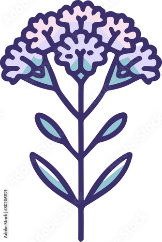 A simple line drawing of a flower with multiple petals.