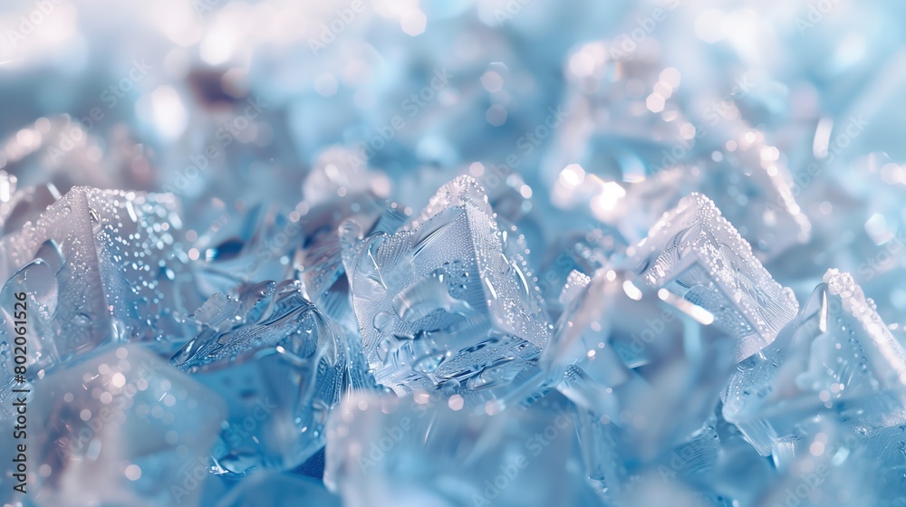 Close-up of transparent ice cubes with a refreshing blue background. Perfect for illustrating coolness, purity, and freshness in drinks or ice-related themes. Close-up of transparent ice cubes with a refreshing blue background. Perfect for illustrating coolness, purity, and freshness in drinks or ice-related themes.