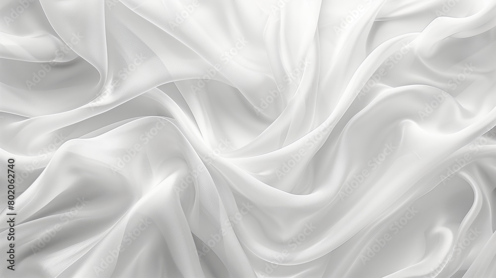 Obraz premium White lightweight fabric with a wave pattern. Background for text
