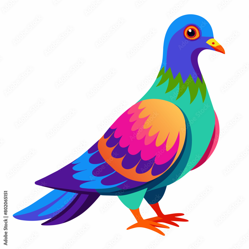 Pigeon Vibrant Vector Illustration Pigeon Vibrant Vector Illustration