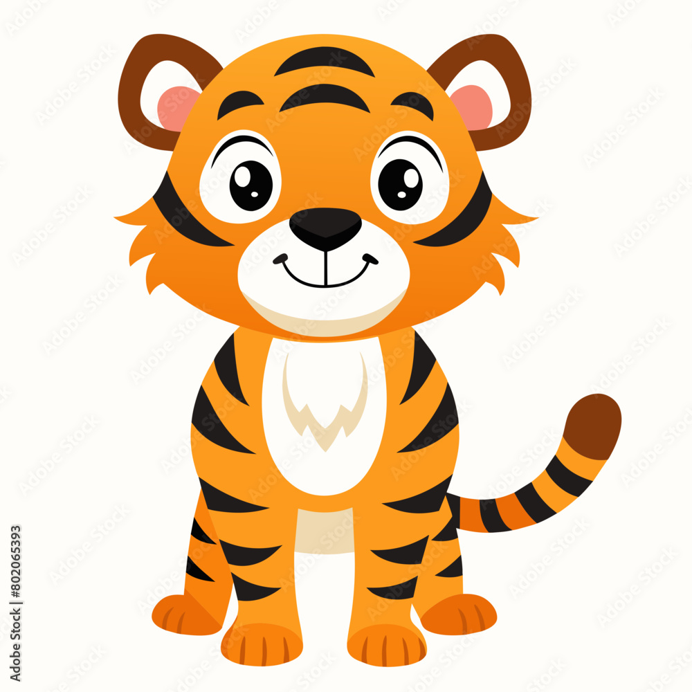 Cartoon Tiger Vector Illustration Cartoon Tiger Vector Illustration