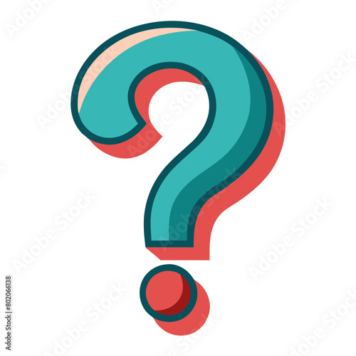 question mark, icon, vector illustration