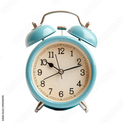 Alarm clock isolated on transparent background With clipping path. cut out. 3d render