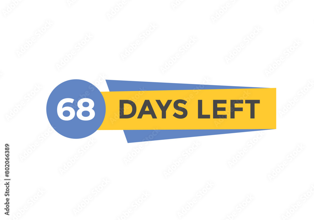68 days to go countdown template. 68 day Countdown left days banner design. 68 Days left countdown timer 68 days to go countdown template. 68 day Countdown left days banner design. 68 Days left countdown timer