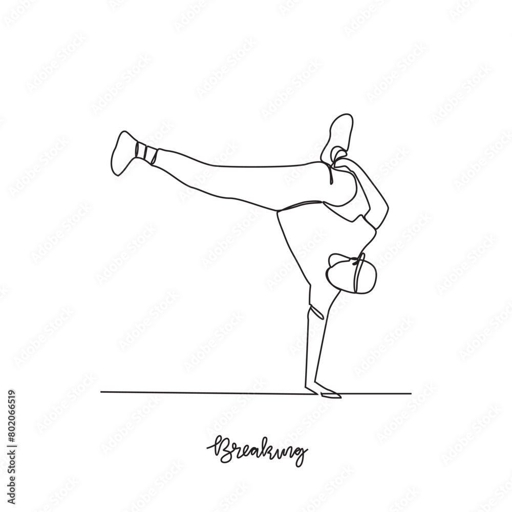 One continuous line drawing of Breaking sports vector illustration. Breaking sports design in simple linear continuous style vector concept. Sports themes design for your asset design illustration One continuous line drawing of Breaking sports vector illustration. Breaking sports design in simple linear continuous style vector concept. Sports themes design for your asset design illustration