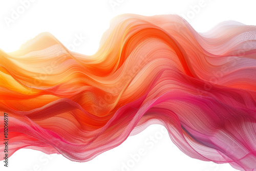 Analog touch material. The texture of the brush is beautiful. Wave pattern isolated on transparent background With clipping path. cut out. 3d render