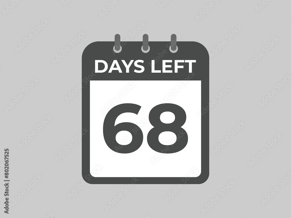 68 days to go countdown template. 68 day Countdown left days banner design. 68 Days left countdown timer 68 days to go countdown template. 68 day Countdown left days banner design. 68 Days left countdown timer
