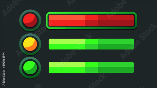 The buttons were colorcoded with the lower levels being green for mild exaggeration and the highest level glowing a menacing shade of red..