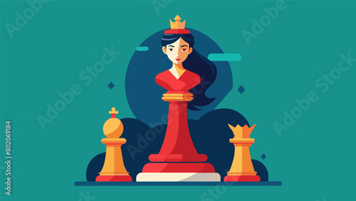 The queen with her ability to move in any direction represents the versatility and adaptable nature of political tactics..