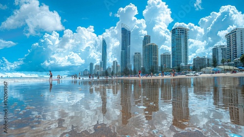 Gold Coast Australia high-energy surf competitions at Surfers Paradise