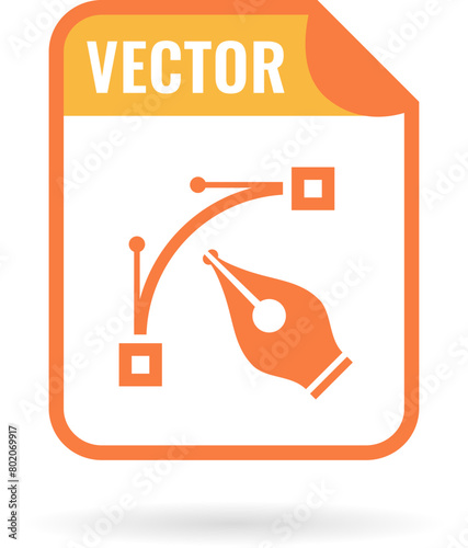 Vector file format icon, vectoral illustration symbol