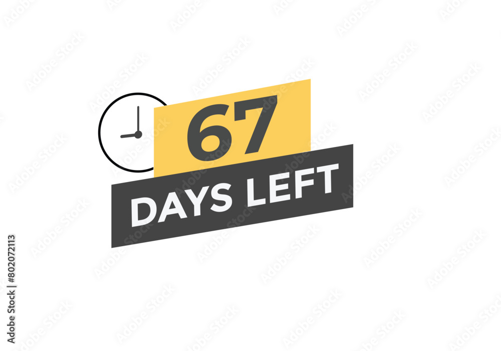 67 days to go countdown template. 67 day Countdown left days banner design. 67 Days left countdown timer 67 days to go countdown template. 67 day Countdown left days banner design. 67 Days left countdown timer