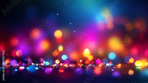 Colorful bokeh lights abstract background. Defocused lights.