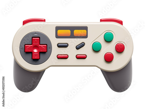 a white and red video game controller