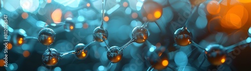 Molecule 3D Showcasing Breakthrough in Medical Research and Nanotechnology