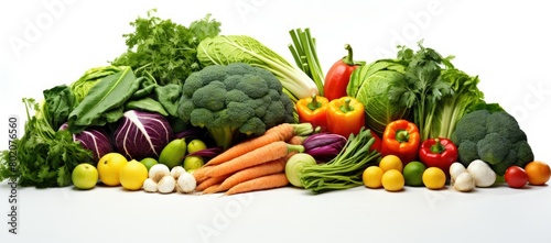 A pile of vegetables stacked on top of each other