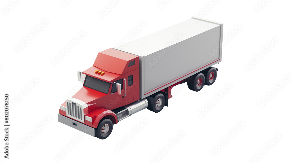 cut out of a 3d isometric view of a truck isolated on transparent background cut out of a 3d isometric view of a truck isolated on transparent background