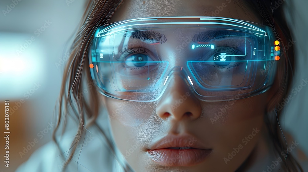 Futuristic Medical Holographic Interface for Visualizing Adenoid Depression Diagnosis and Treatment Data Futuristic Medical Holographic Interface for Visualizing Adenoid Depression Diagnosis and Treatment Data