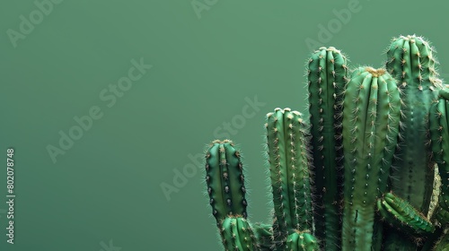 Cactus, gradient green backdrop, tailored for magazine cover, ambient lighting, slight tilt