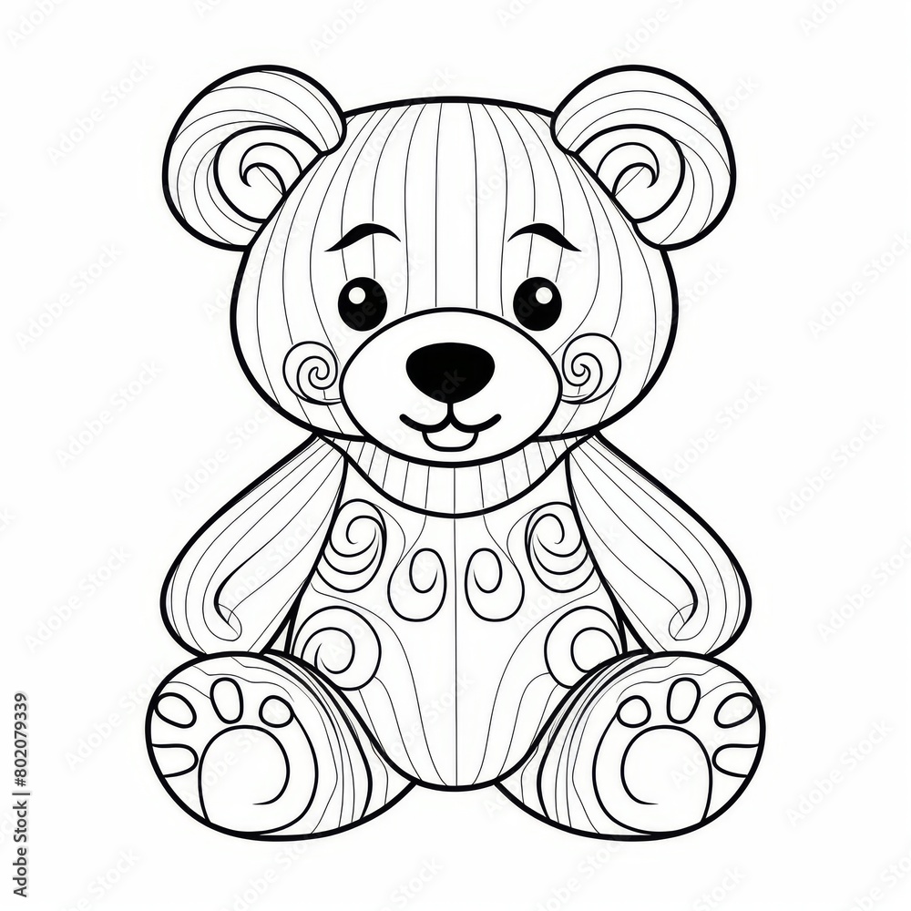 Obraz premium Friendly Teddy Bear Sketch