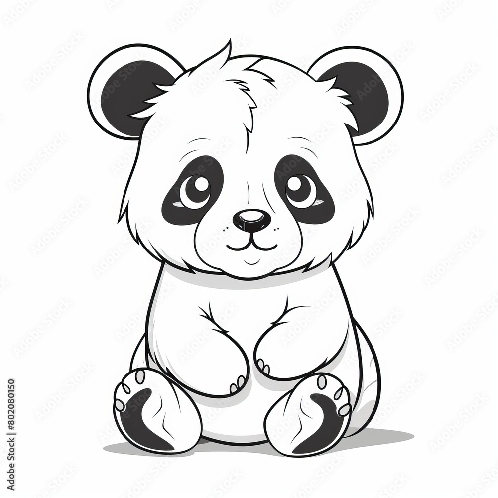 Adorable Panda Cub Illustration Adorable Panda Cub Illustration