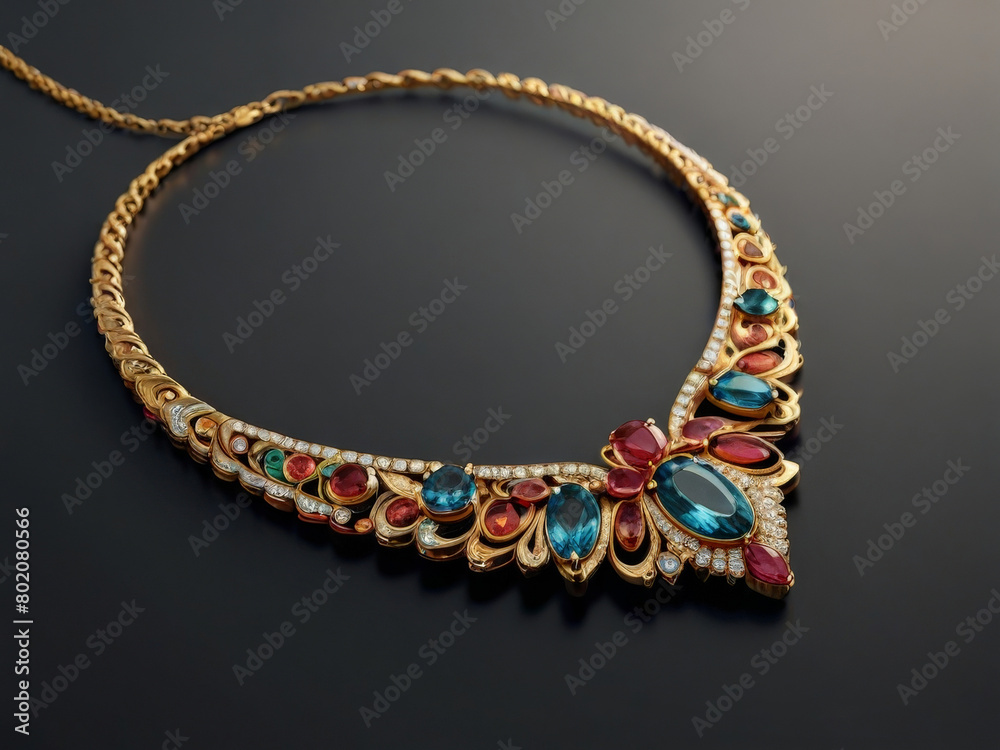 Exquisite Elegance: Showcasing Vibrant Gemstones in Intricate Gold Necklace Designs Exquisite Elegance: Showcasing Vibrant Gemstones in Intricate Gold Necklace Designs